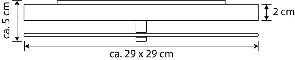  MeLiTec LED Deckenleuchte D98 Eiche geölt, B-Ware