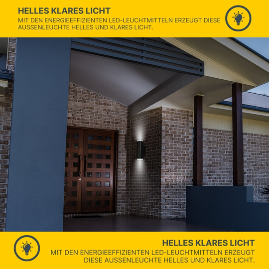 MeLiTec LED Wand Außenleuchte rund 145-1 2023 schwarz