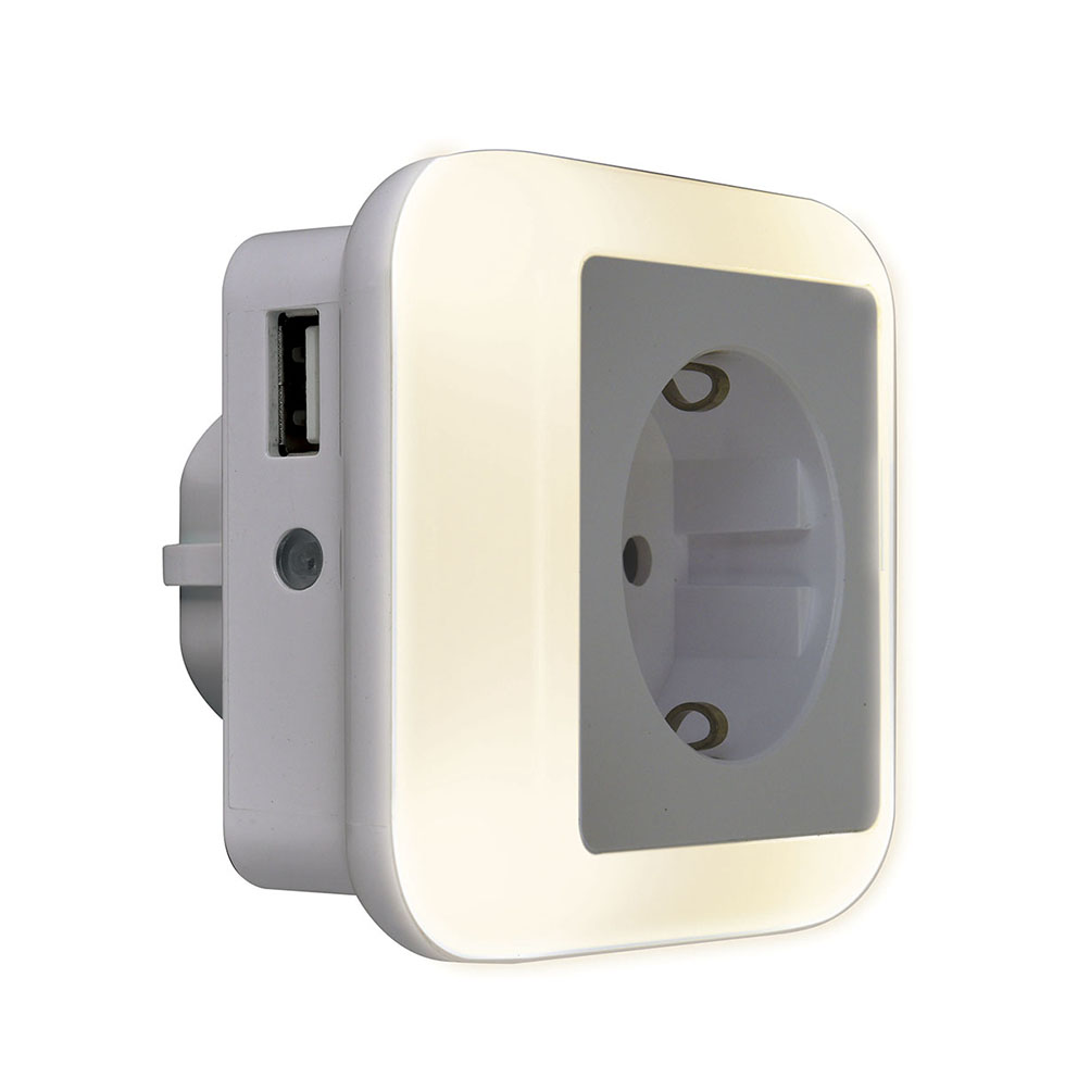 MeLiTec LED Nachtlicht N22 Steckdose USB Dämmerungssensor MeLiTec LED Nachtlicht N22 Steckdose USB Dämmerungssensor