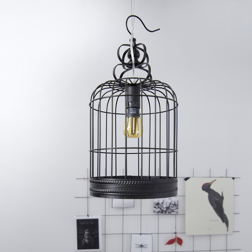 Cage Pendelleuchte Vogelkäfig schwarz Cage Pendelleuchte Vogelkäfig schwarz