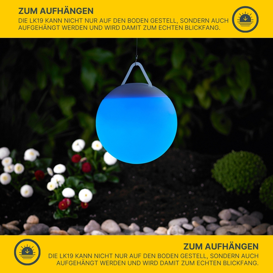 MeLiTec LED Gartenleuchte LK19 Kugel USB RGB-Farben MeLiTec LED Gartenleuchte LK19 Kugel USB RGB-Farben