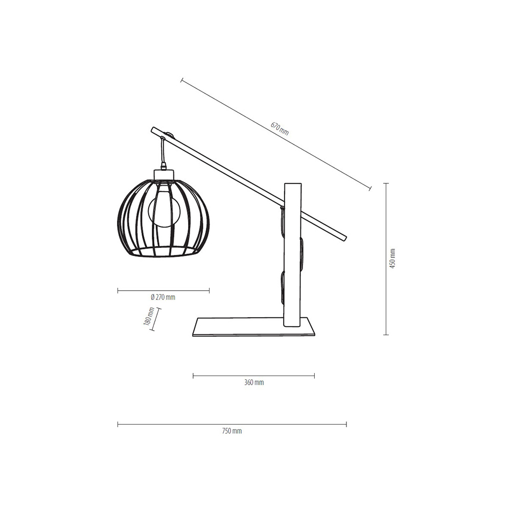 SPOT Light Mandarine Tischleuchte 1xE27 60W Schwarz/Birke/Schwarz Diagramm, Handlung,