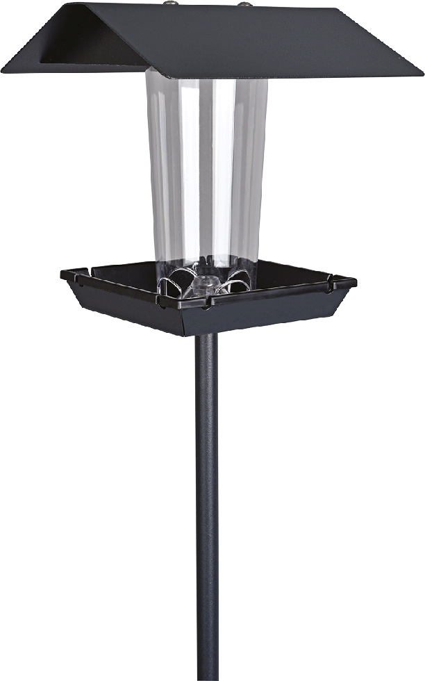 MeLiTec Edelstahl Vogelfutter Haus VH06-1 stehend, eckig, schwarz-matt MeLiTec Edelstahl Vogelfutter Haus VH06-1 stehend, eckig, schwarz-matt