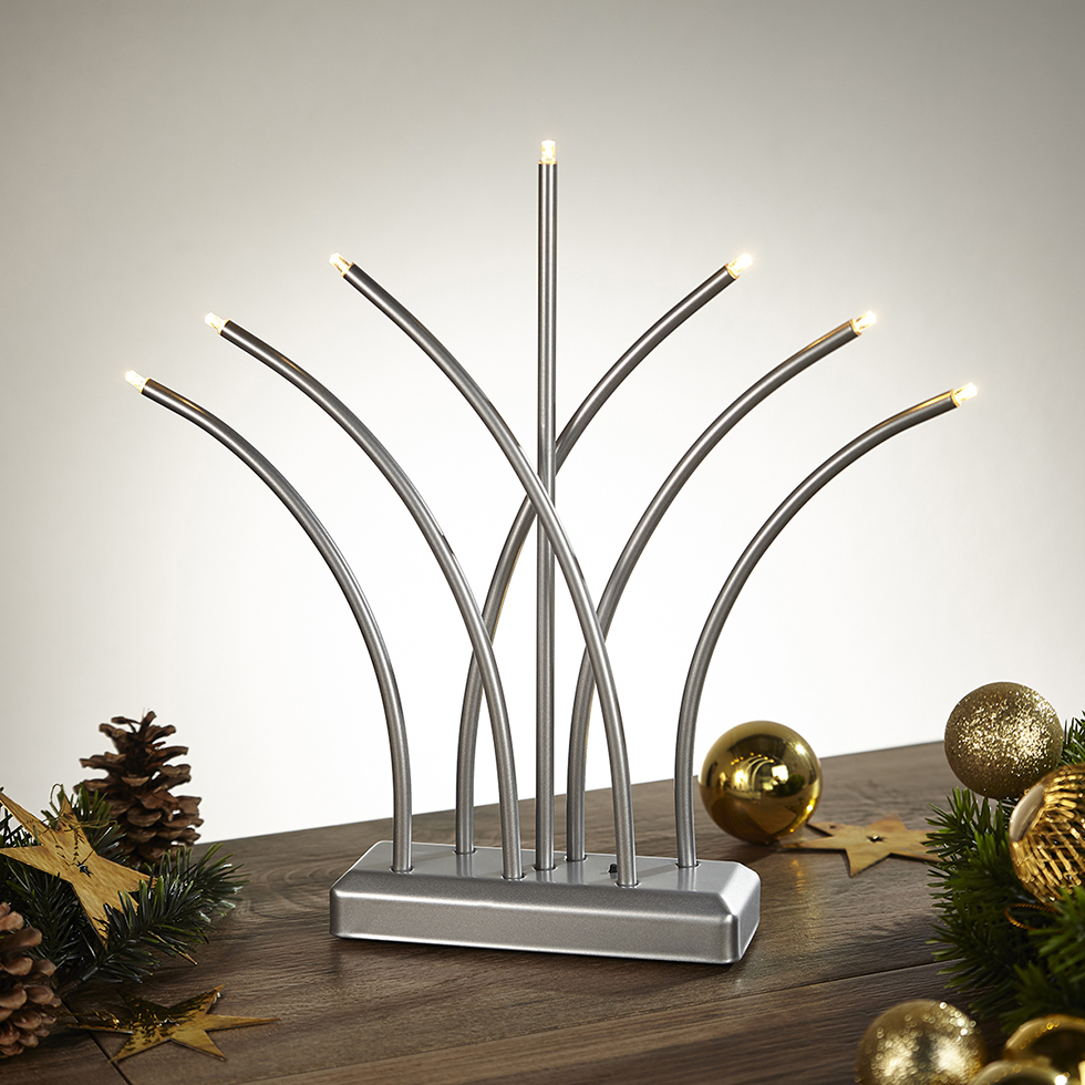 MeLiTec LED Weihnachtliche Beleuchtung SL51-1 Fächer, chrom-matt MeLiTec LED Weihnachtliche Beleuchtung SL51-1 Fächer, chrom-matt