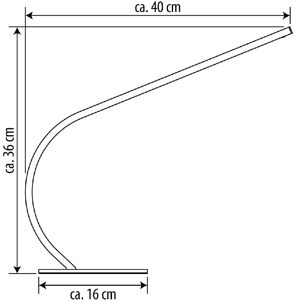 MeLiTec LED Schreibtischleuchte T94-2 in Anthrazit, dimmbar mit Memory-Funktion, 36 cm hoch, energiesparend, warmweißes Licht
