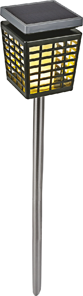 MeLiTec 3er Set Solar Gartenleuchte SO46 Flackernder Laterneneffekt