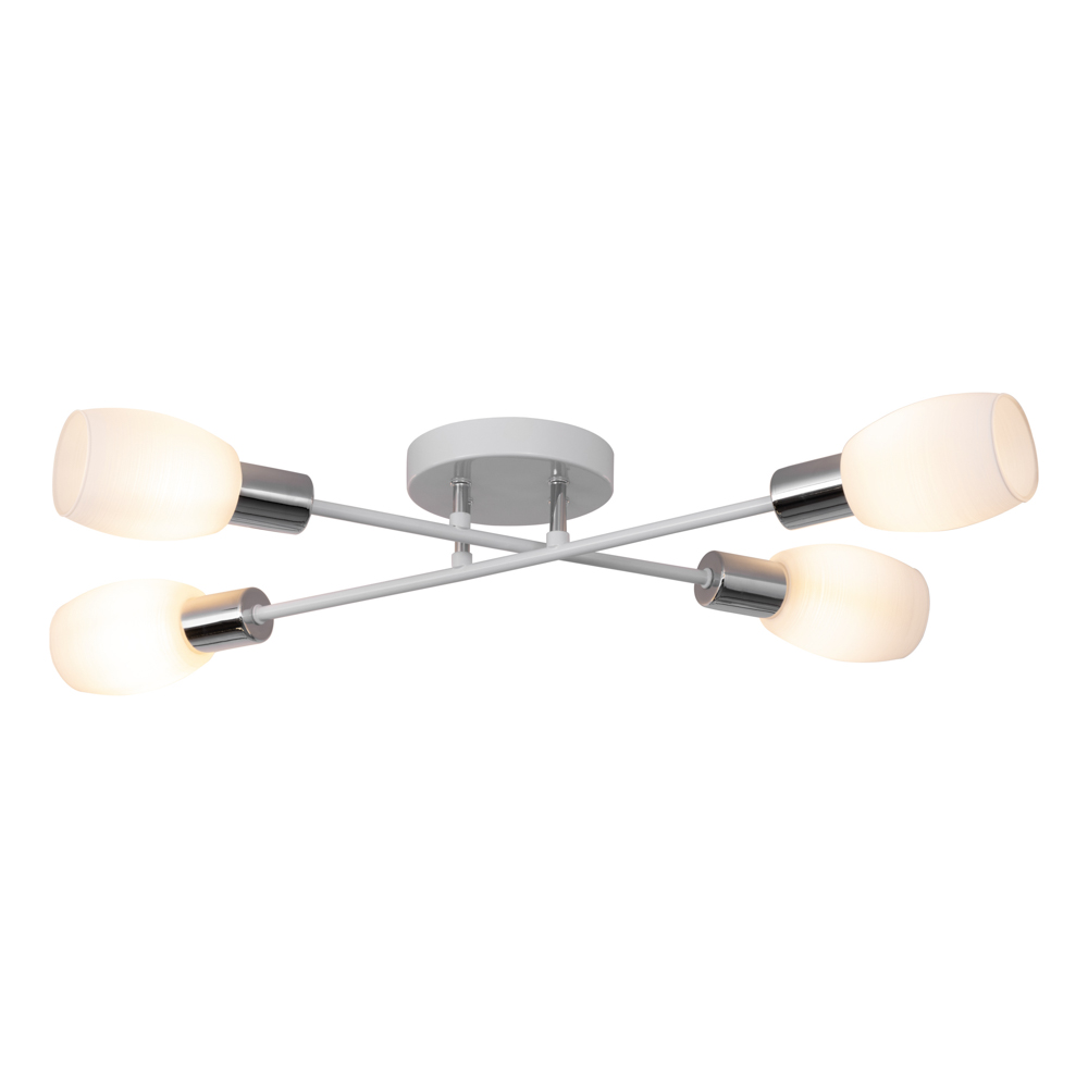 SPOT Light Tosca Deckenleuchte 4xE14 40W Weiss/Chrom SPOT Light Tosca Deckenleuchte 4xE14 40W Weiss/Chrom