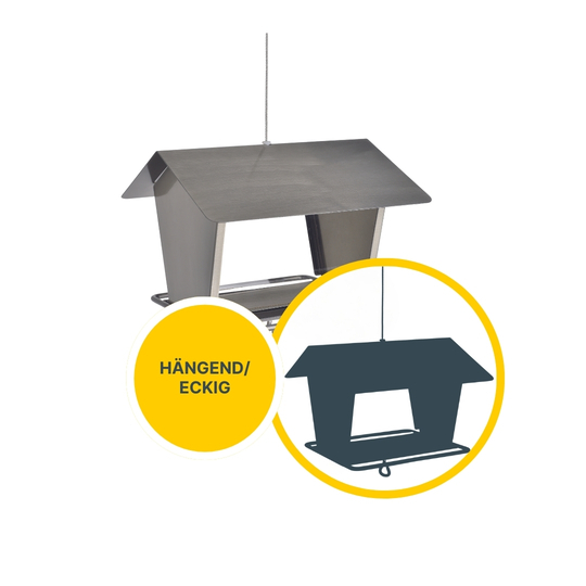MeLiTec Edelstahl Vogelfutterhaus VH08 Vogelhaus hängend eckig MeLiTec Edelstahl Vogelfutterhaus VH08 Vogelhaus hängend eckig