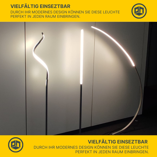  MeLiTec LED Stehleuchte ST27-1 mit Tastdimmer, nickel matt