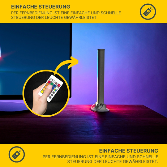 MeLiTec 2 Tischleuchten RGBW ML03/ ML04 mit Musiksensor, weiß oder schwarz MeLiTec 2 Tischleuchten RGBW ML03/ ML04 mit Musiksensor, weiß oder schwarz
