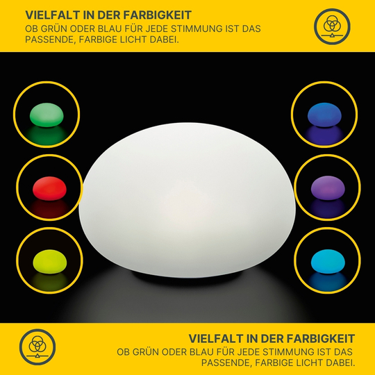 MeLiTec Solarleuchte - mehrfarbige Bodenbeleuchtung für Garten, Balkon & Terrasse - Solar-Bodenleuchte mit Farbwechsel - bis 8h Leuchtdauer - 35cm - inkl. Akku - Kunststoff - rund und flach - LK02-6