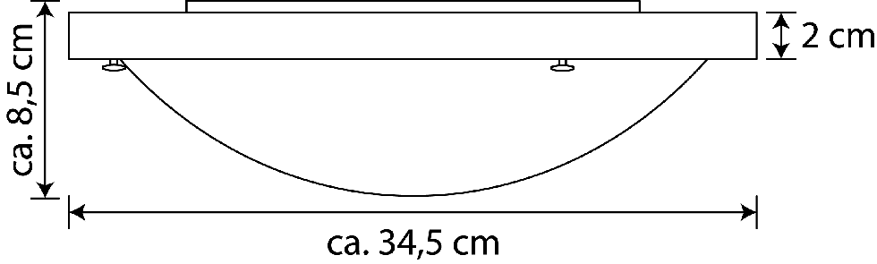 LED-Holz-Deckenleuchte D95 B-Ware