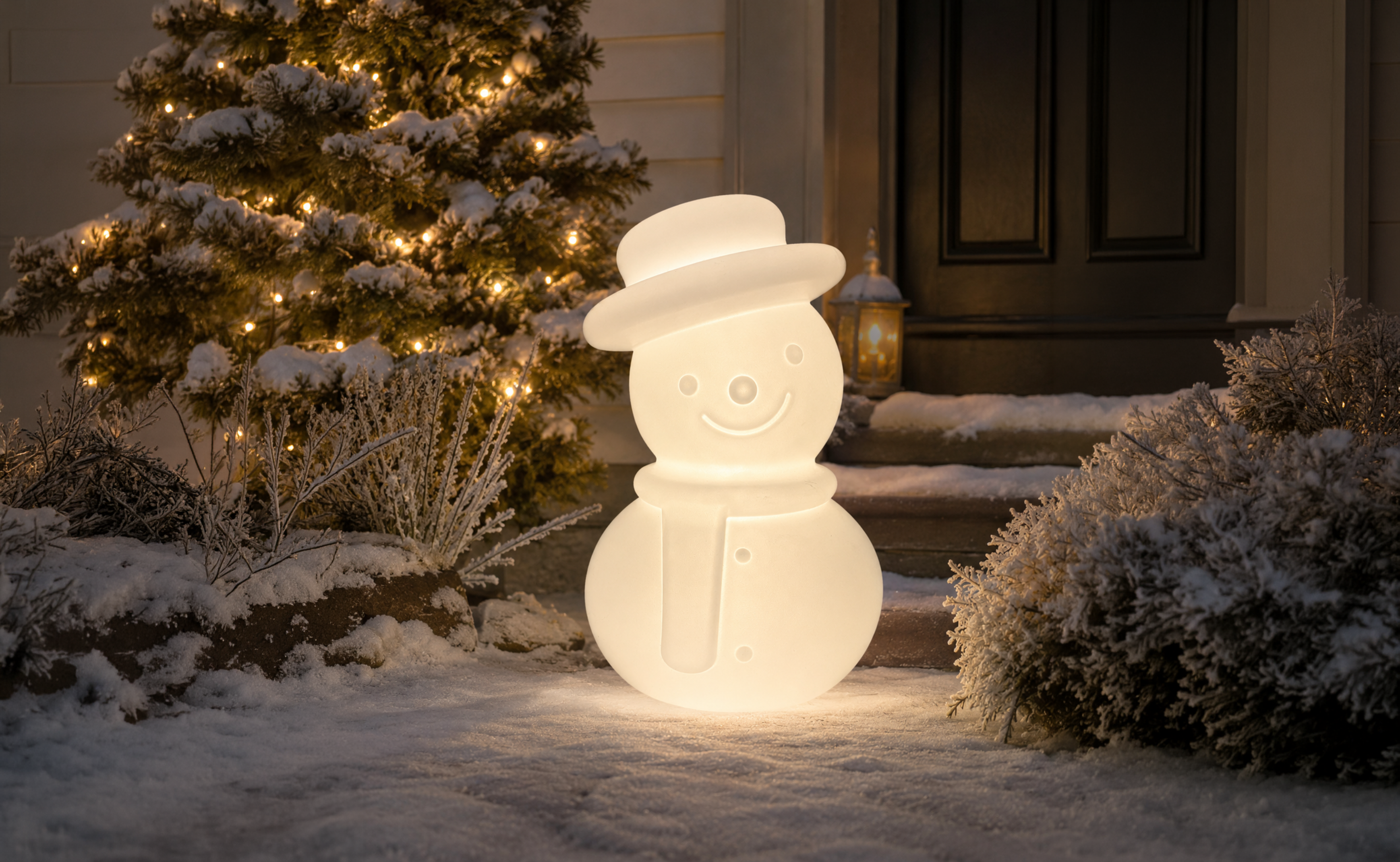 MeLiTec LED Schneemann Magic mit RGB-Lichteffekt, Solar & Fernbedienung