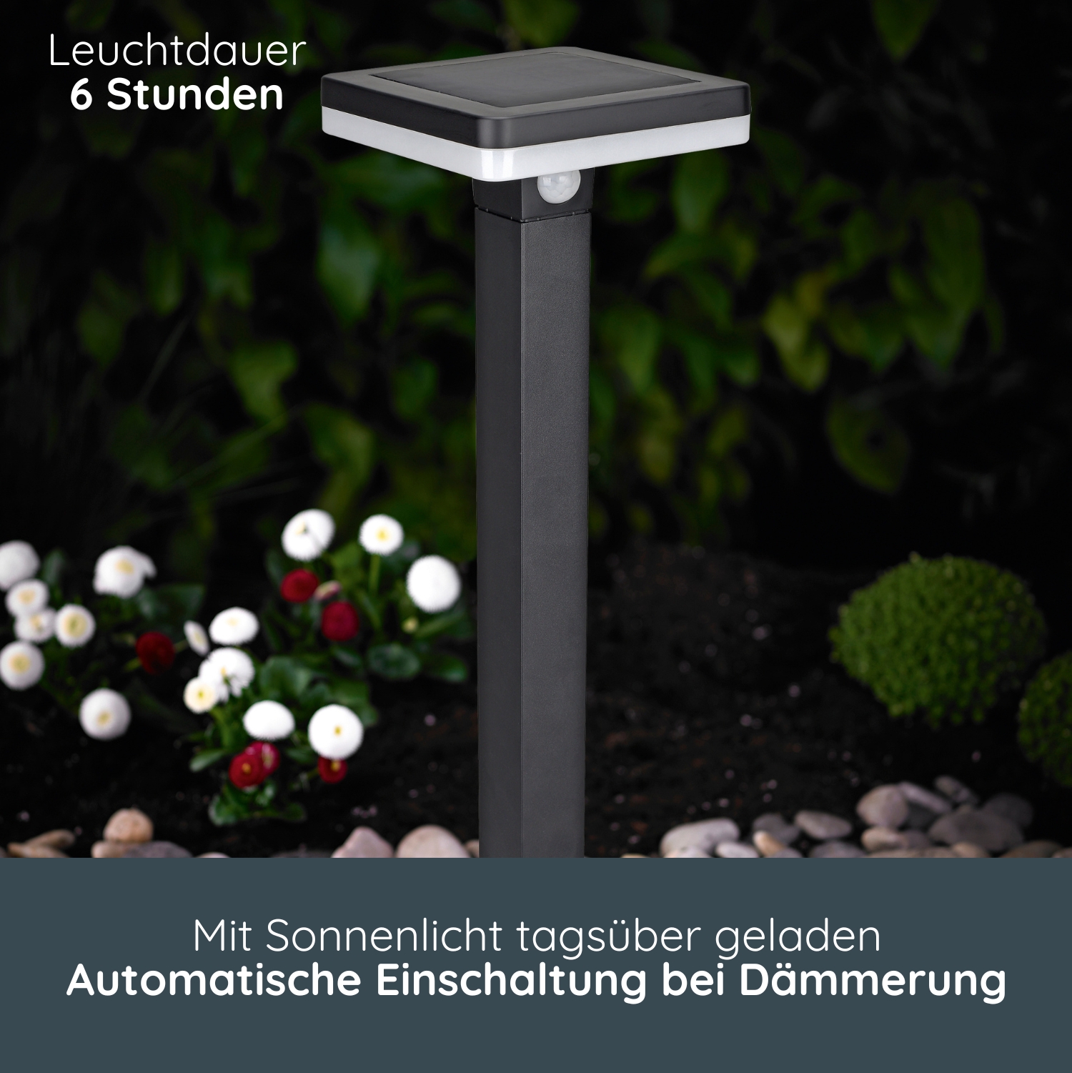 MeLiTec Solar Gartenleuchte SO48-1 Bewegungsmelder schwarz MeLiTec Solar Gartenleuchte SO48-1 Bewegungsmelder schwarz