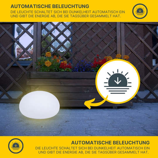 MeLiTec Solarleuchte - mehrfarbige Bodenbeleuchtung für Garten, Balkon & Terrasse - Solar-Bodenleuchte mit Farbwechsel - bis 8h Leuchtdauer - 35cm - inkl. Akku - Kunststoff - rund und flach - LK02-6