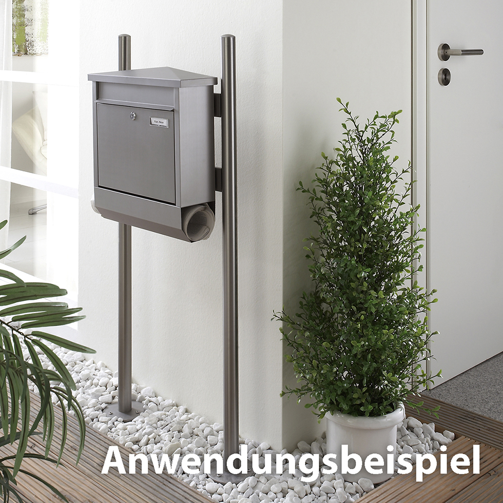 MeLiTec Zubehör Briefkastenständer PBS2, Edelstahl matt gebürstet MeLiTec Zubehör Briefkastenständer PBS2, Edelstahl matt gebürstet