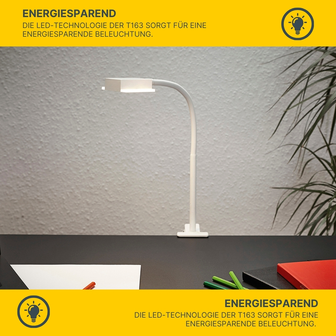 LED Klemmleuchte T163 weiß LED Klemmleuchte T163 weiß