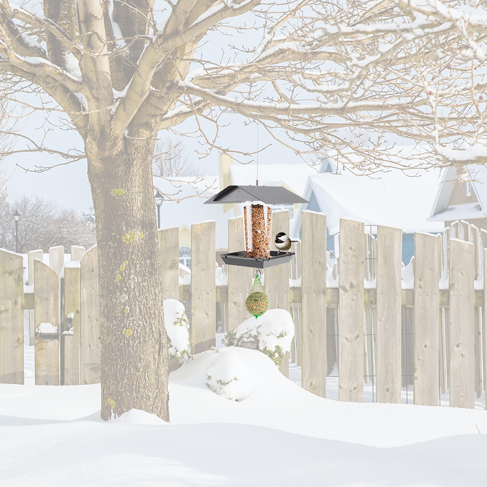 Design Futterstation VH07-1 hängend eckig schwarz-matt Design Futterstation VH07-1 hängend eckig schwarz-matt