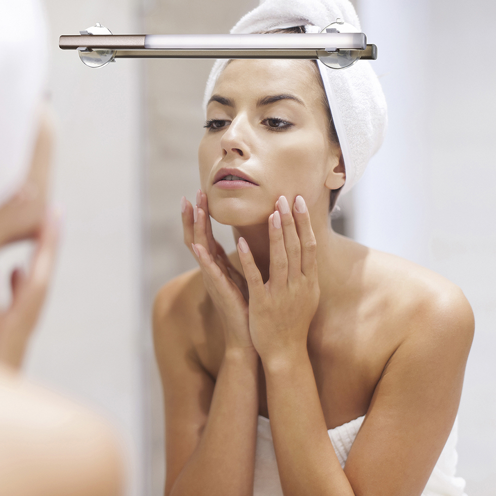 LED Akku Spiegelleuchte WD10-2, einstellbare Lichtfarbe, B-Ware LED Akku Spiegelleuchte WD10-2, einstellbare Lichtfarbe, B-Ware