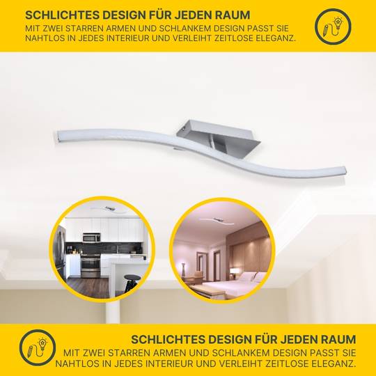 MeLiTec LED Deckenleuchte, nickel matt MeLiTec LED Deckenleuchte, nickel matt