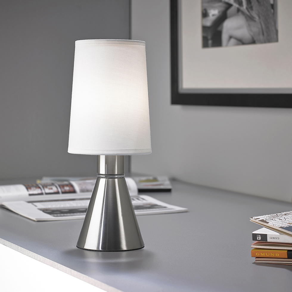 MeLiTec LED Tischleuchte T91-2 Lampe, Tischlampe, Lampenschirm,