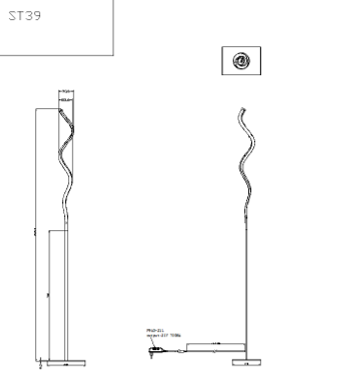 MeLiTec LED-Stehleuchte ST39 mit integriertem Dimmer, nickel matt MeLiTec LED-Stehleuchte ST39 mit integriertem Dimmer, nickel matt