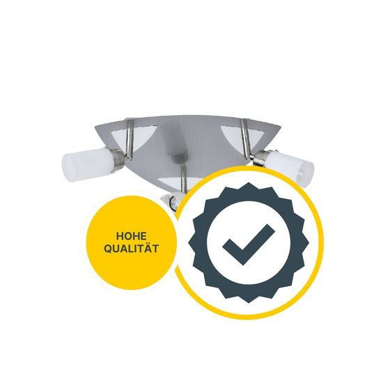 MeLiTec LED Deckenleuchte D65-1 Wankelform, nickel matt MeLiTec LED Deckenleuchte D65-1 Wankelform, nickel matt