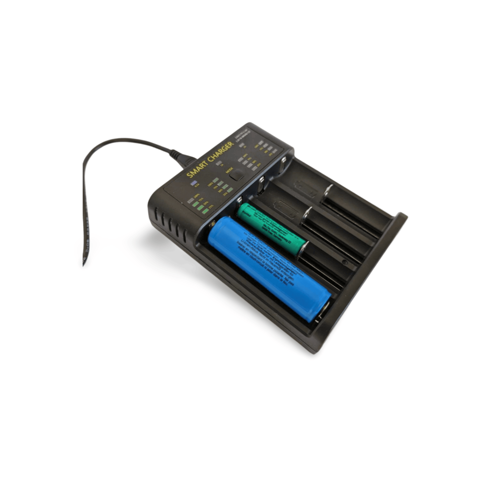 USB Ladegerät für Li-ion 3,7 V und Ni-MH/Ni-CD 1,2 V Akkus USB Ladegerät für Li-ion 3,7 V und Ni-MH/Ni-CD 1,2 V Akkus
