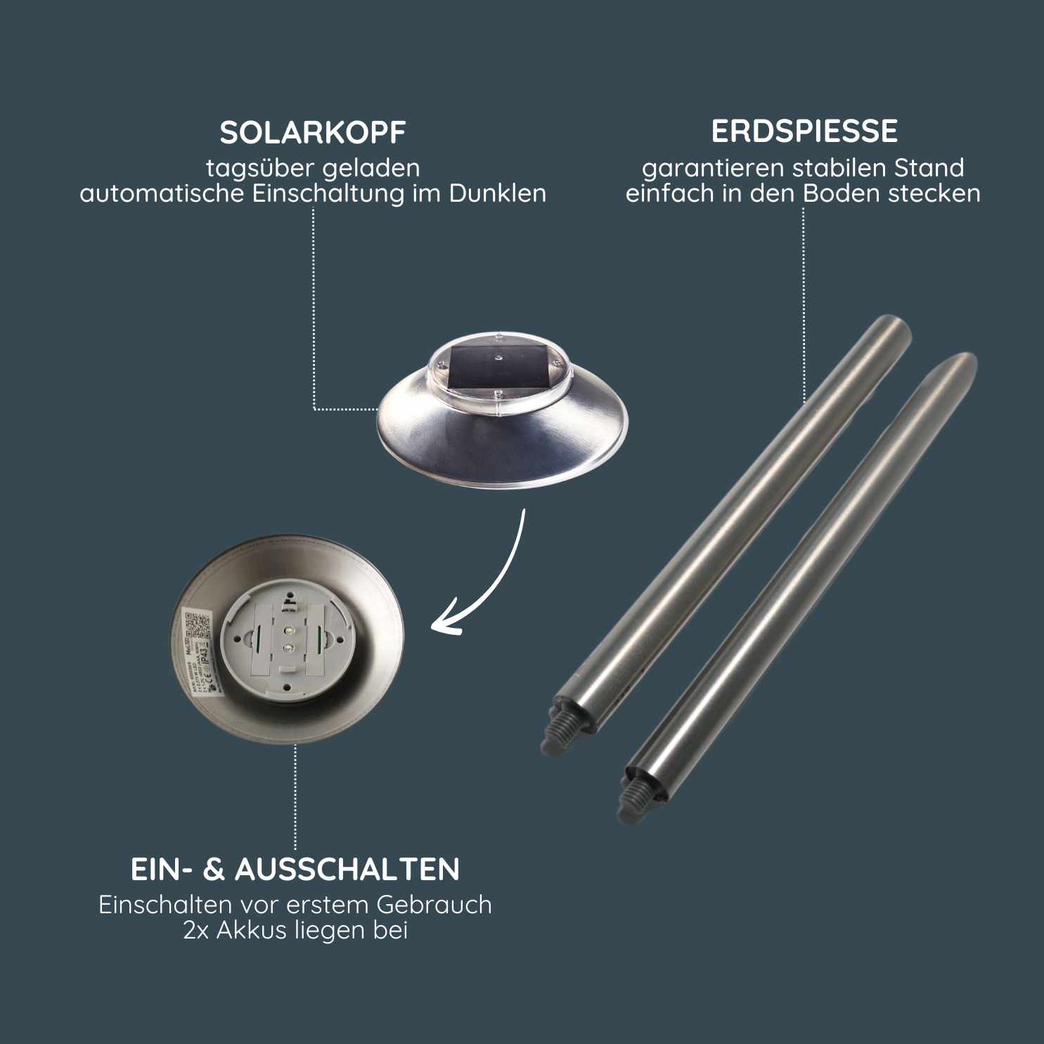 MeLiTec Solar-Gartenlampe, Outdoor-Solarleuchte SO26 MeLiTec Solar-Gartenlampe, Outdoor-Solarleuchte SO26