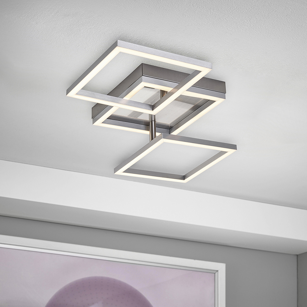 MeLiTec LED Deckenleuchte D119, LED Arme schwenkbar, nickel-matt MeLiTec LED Deckenleuchte D119, LED Arme schwenkbar, nickel-matt