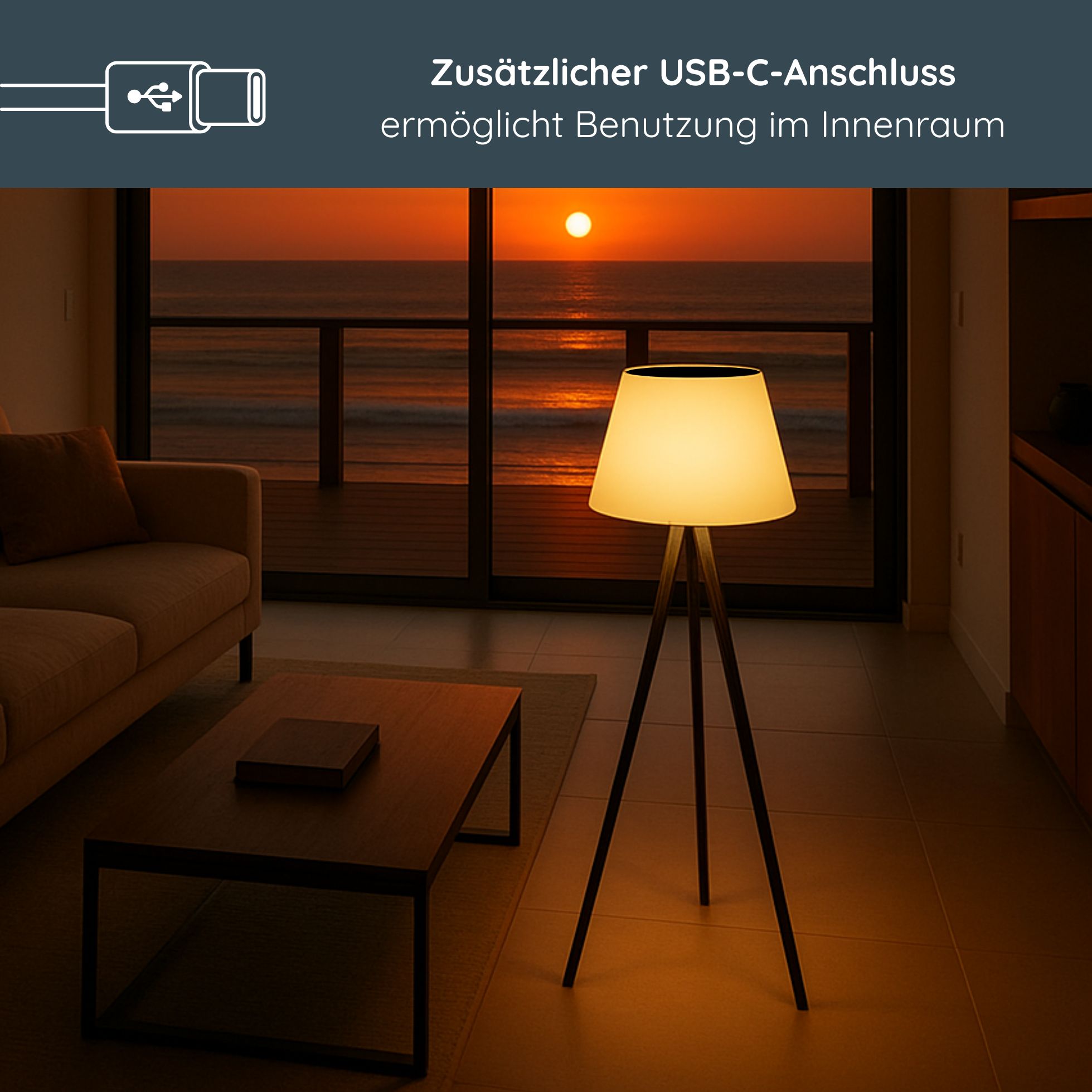 MeLiTec Solar Lounge RGB Light SO50 mit Fernbedienung Lampe, Mobiliar, Wohnzimmer, Zimmer, Couch,