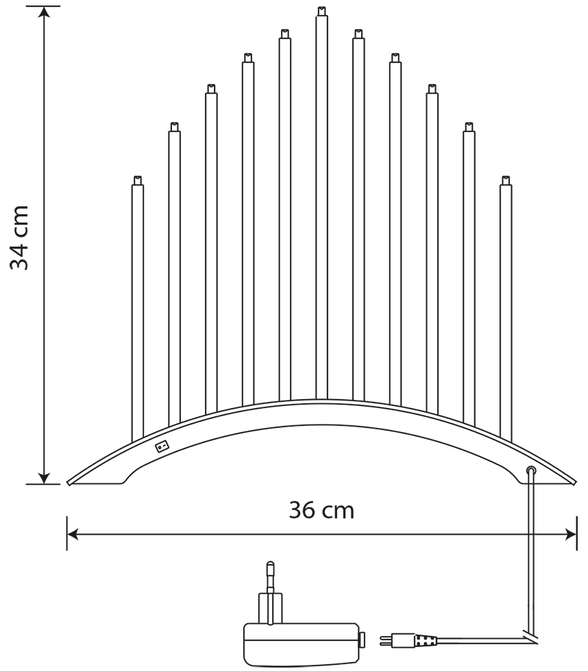 MeLiTec Lichtbogen Weihnachten SL19-1chrom-weiss Zeichnung MeLiTec Lichtbogen Weihnachten SL19-1chrom-weiss Zeichnung