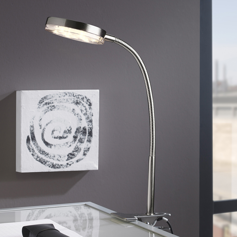 MeLiTec LED Klemmleuchte T115 nickel matt MeLiTec LED Klemmleuchte T115 nickel matt