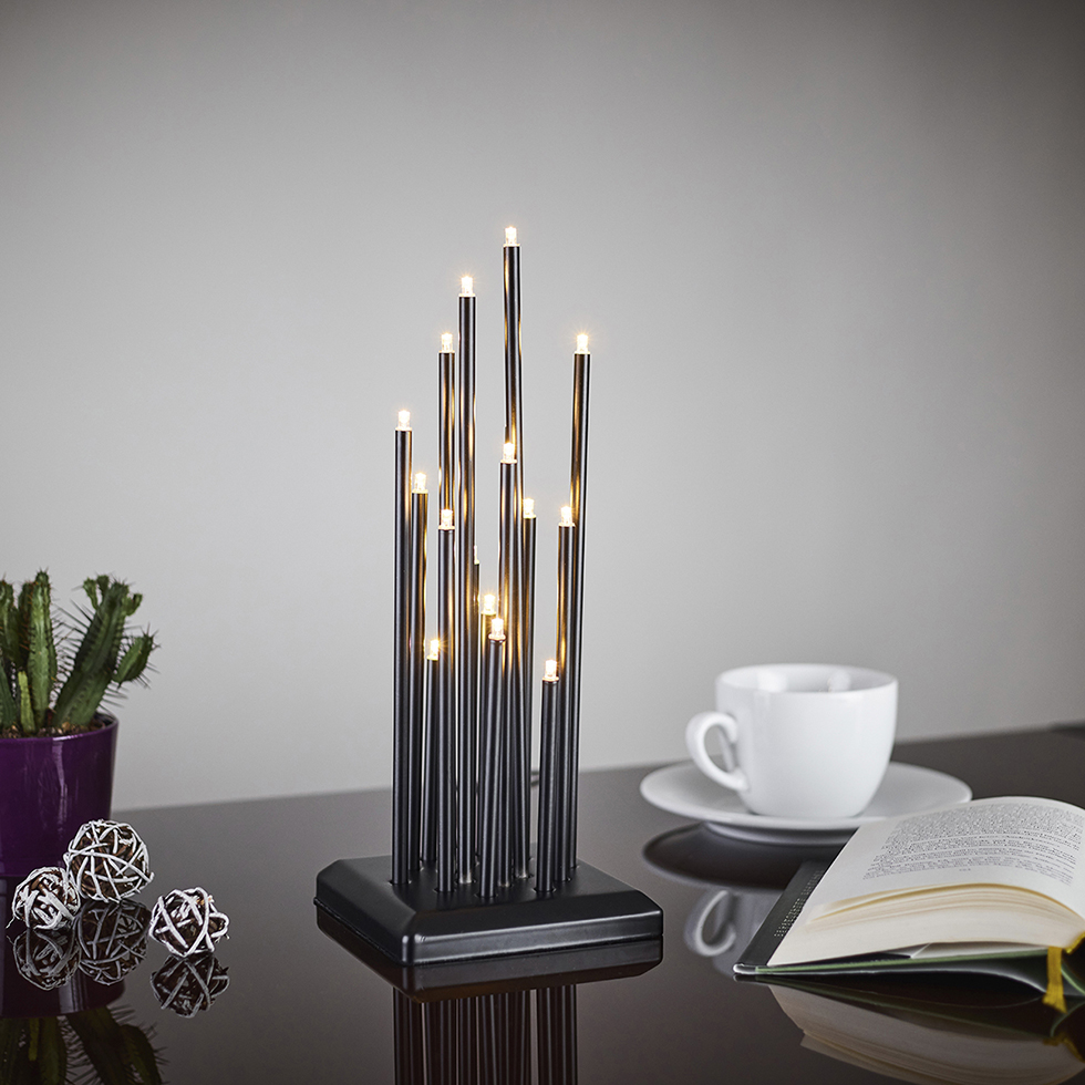 MeLiTec LED Weihnachtsbeleuchtung XMAS SL48-2 16 Leuchten, schwarz-matt MeLiTec LED Weihnachtsbeleuchtung XMAS SL48-2 16 Leuchten, schwarz-matt