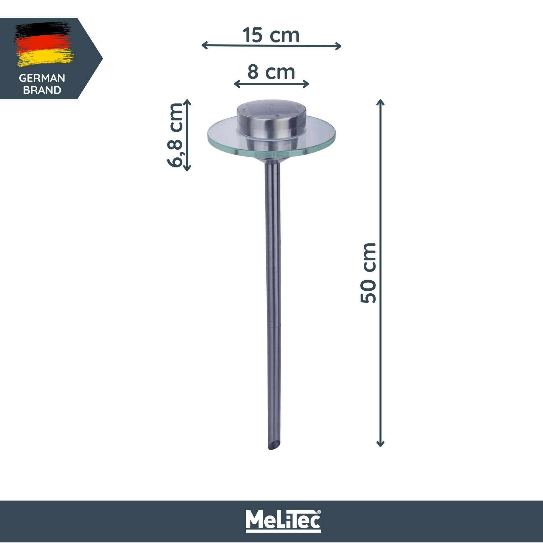 MeLiTec Solar LED Gartenleuchte SO13 Saturn Edelstahl Sinken, Waschbeckenhahn,