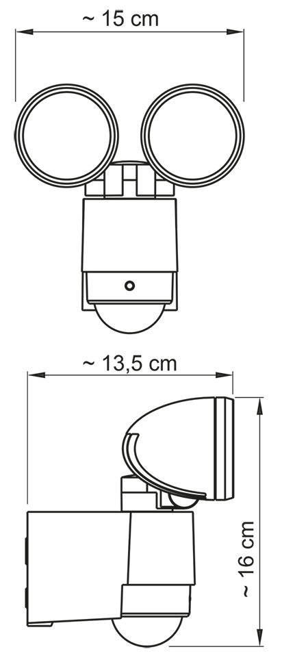 LED Strahler 127-1 mit Bewegungsmelder 4.000 K, weiß