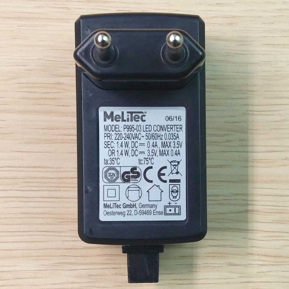 Steckertrafo P995-03 Schwarz (ab 2016) Steckertrafo P995-03 Schwarz (ab 2016)