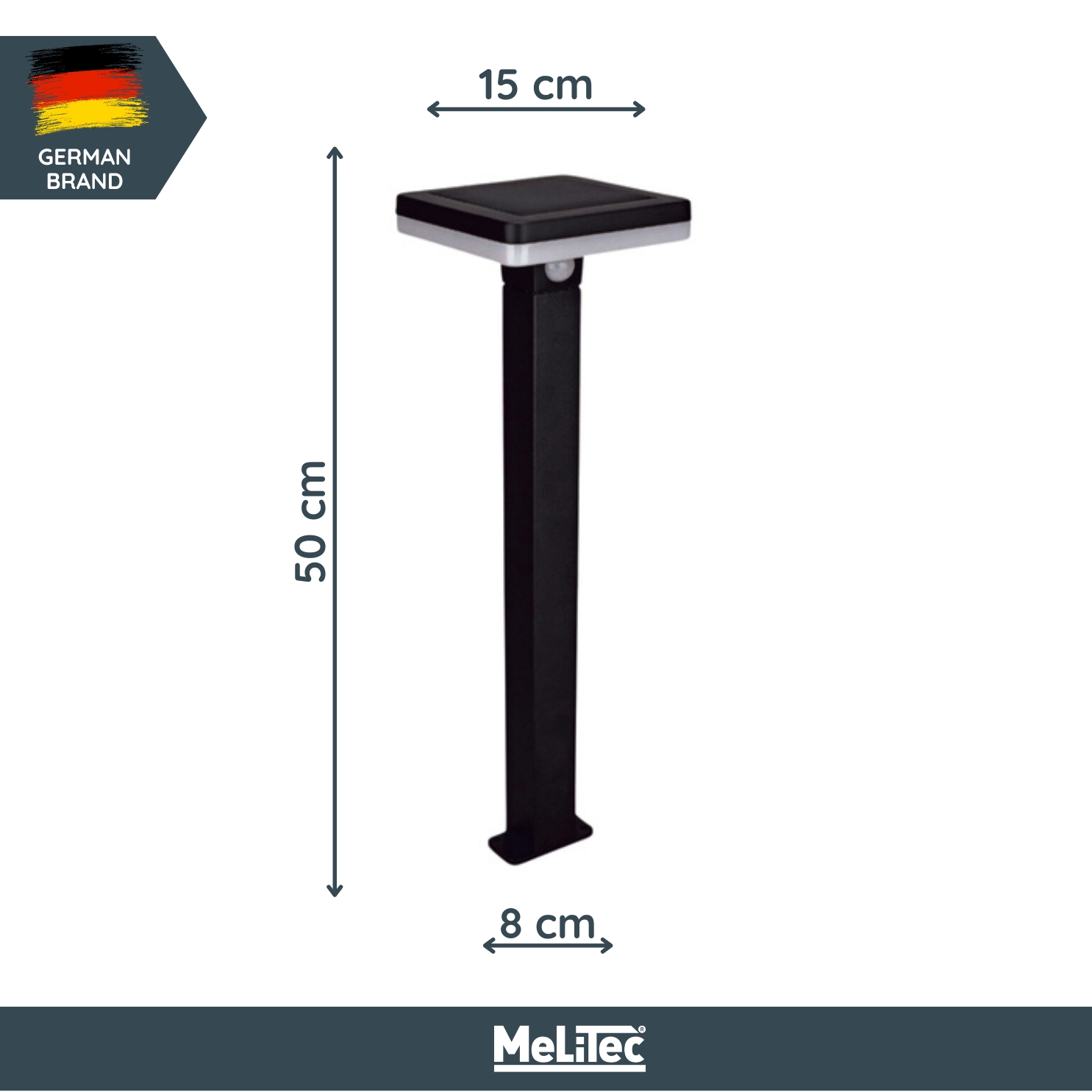 MeLiTec Solar Gartenleuchte SO48-1 Bewegungsmelder schwarz MeLiTec Solar Gartenleuchte SO48-1 Bewegungsmelder schwarz