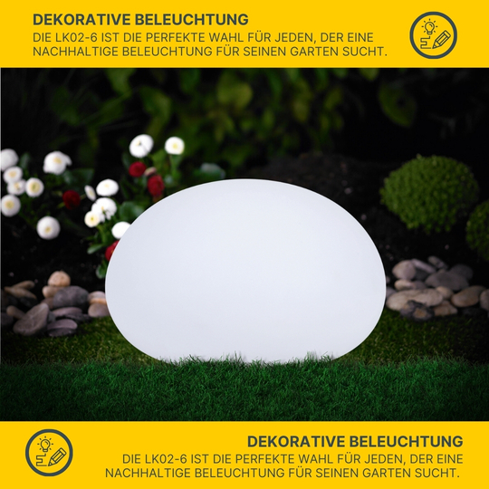 MeLiTec Solarleuchte - mehrfarbige Bodenbeleuchtung für Garten, Balkon & Terrasse - Solar-Bodenleuchte mit Farbwechsel - bis 8h Leuchtdauer - 35cm - inkl. Akku - Kunststoff - rund und flach - LK02-6
