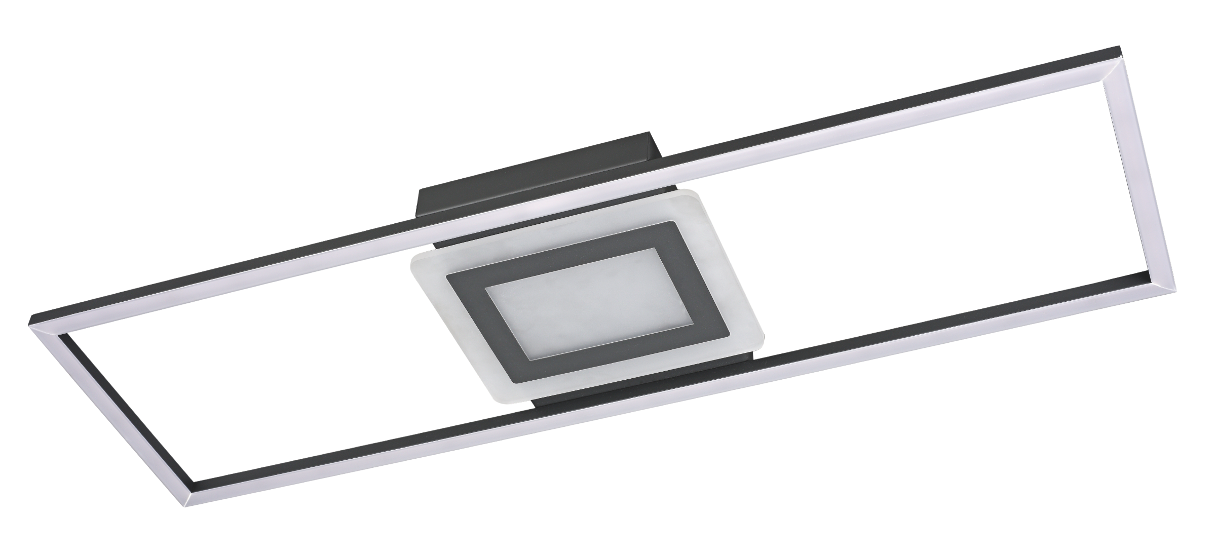 MeLiTec LED Rahmen Deckenleuchte D140 dunkelgrau Elektronik, Bildschirm,