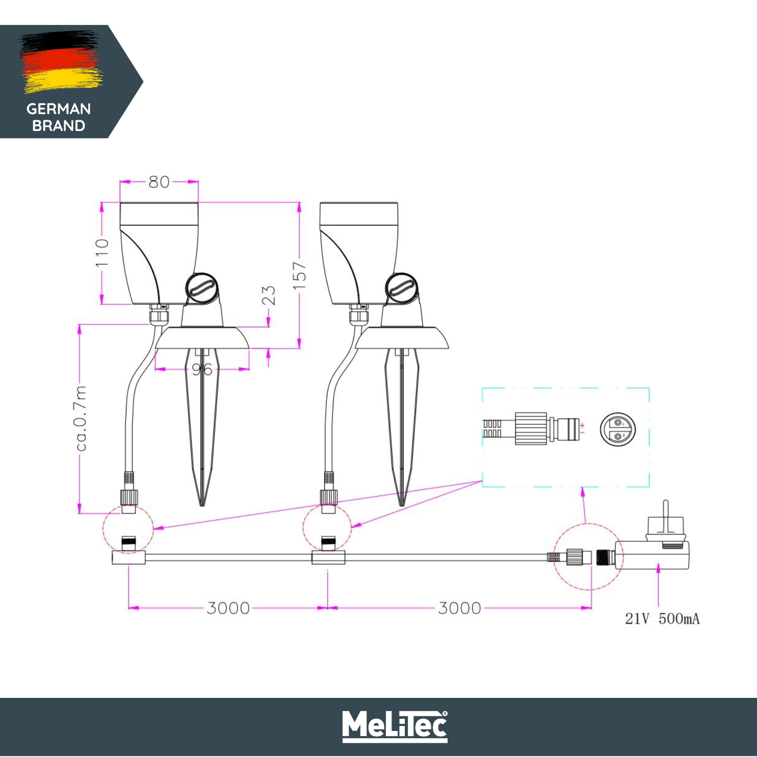 MeLiTec LED-Gartenstrahler im 2er-Set, Smart Home Gartenlampe, RGB, Steuerung per App oder Fernbedienung, anthrazit, GL24 MeLiTec LED-Gartenstrahler im 2er-Set, Smart Home Gartenlampe, RGB, Steuerung per App oder Fernbedienung, anthrazit, GL24