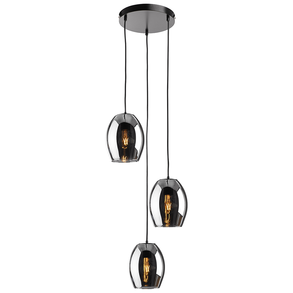 Pendelleuchte Glas DP29 3flammig Rauchglas B-Ware Pendelleuchte Glas DP29 3flammig Rauchglas B-Ware