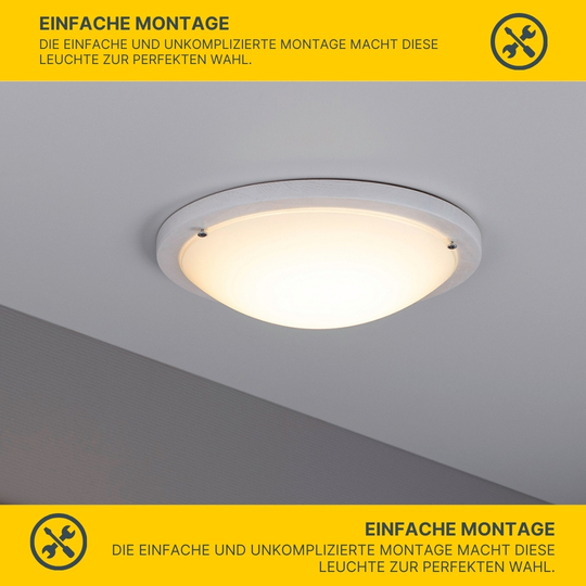 MeLiTec LED Holz Deckenleuchte D95 Eiche weiß MeLiTec LED Holz Deckenleuchte D95 Eiche weiß