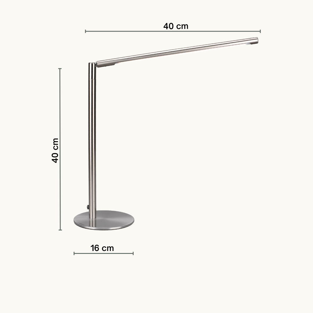 LED-Schreibtischlampe - nickel-matt, dimmbar, 3 Lichtfarben, Memory-Funktion, T186 Lampe,