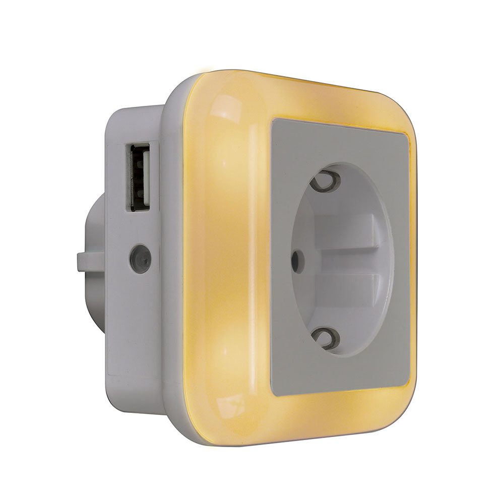 MeLiTec LED Nachtlicht N22 Steckdose USB Dämmerungssensor MeLiTec LED Nachtlicht N22 Steckdose USB Dämmerungssensor