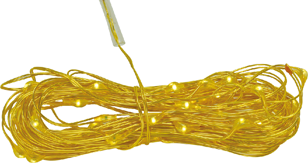 MeLiTec 50er LED Lichterkette warmweiß Gold MeLiTec 50er LED Lichterkette warmweiß Gold