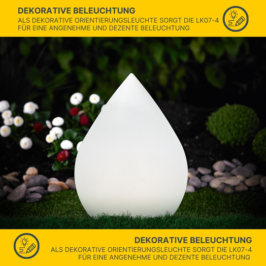 MeLiTec Solarleuchte - mehrfarbige Bodenbeleuchtung für Garten, Balkon & Terrasse - Solar-Bodenleuchte mit Farbwechsel bis 8h Leuchtdauer - Höhe 39cm - inkl. Akku - Kunststoff - Tropfen-Form - LK07-6 MeLiTec Solarleuchte - mehrfarbige Bodenbeleuchtung für Garten, Balkon & Terrasse - Solar-Bodenleuchte mit Farbwechsel bis 8h Leuchtdauer - Höhe 39cm - inkl. Akku - Kunststoff - Tropfen-Form - LK07-6
