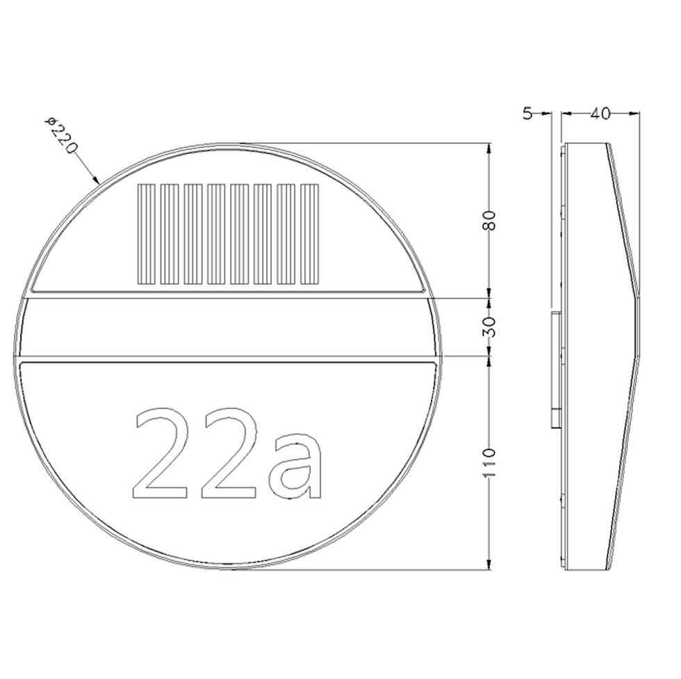 Solar Hausnummer SH06 B-Ware Solar Hausnummer SH06 B-Ware