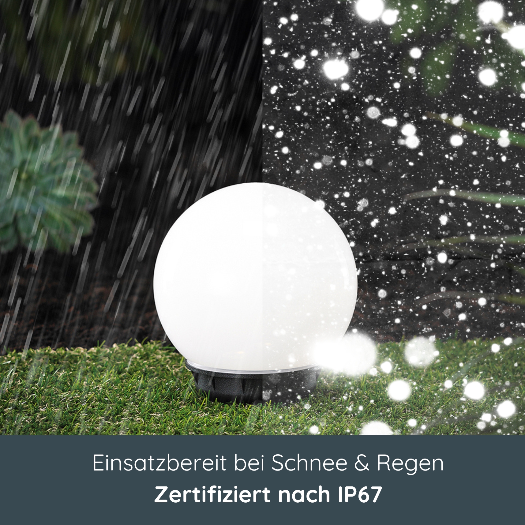 MeLiTec Solar Gartenleuchte SO16-2 Kugel 15 cm, weiß Sphäre, Licht, Pflanze,