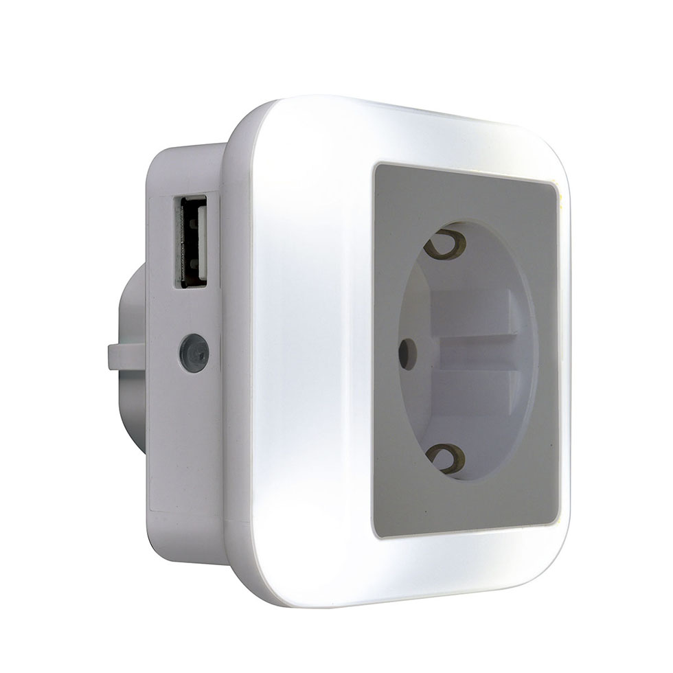 MeLiTec LED Nachtlicht N22 Steckdose USB Dämmerungssensor MeLiTec LED Nachtlicht N22 Steckdose USB Dämmerungssensor